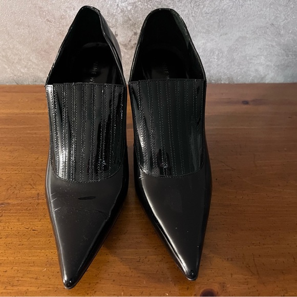 Nine West black patent leather booties - Picture 2 of 4